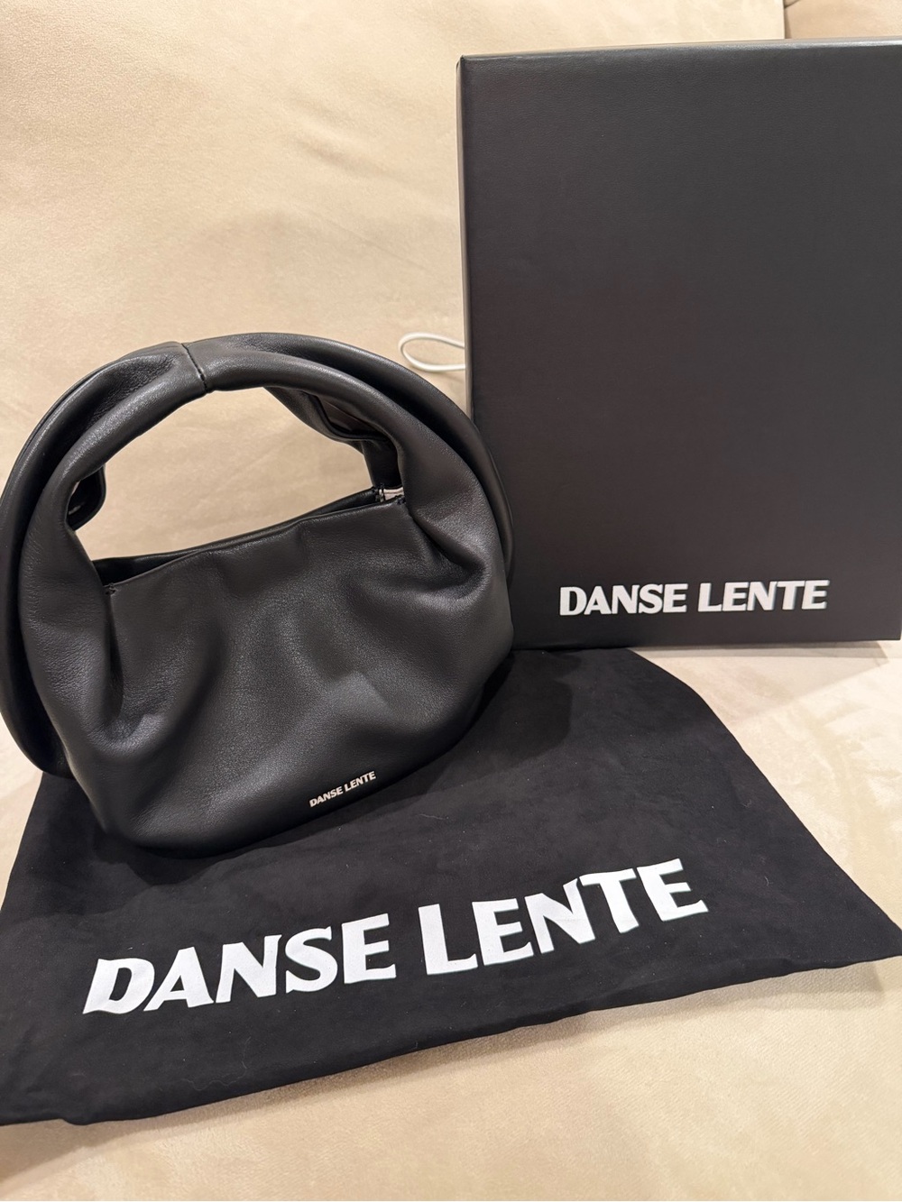 Authentic New with Box Danse Lente Lola Black Leather Mini Bag